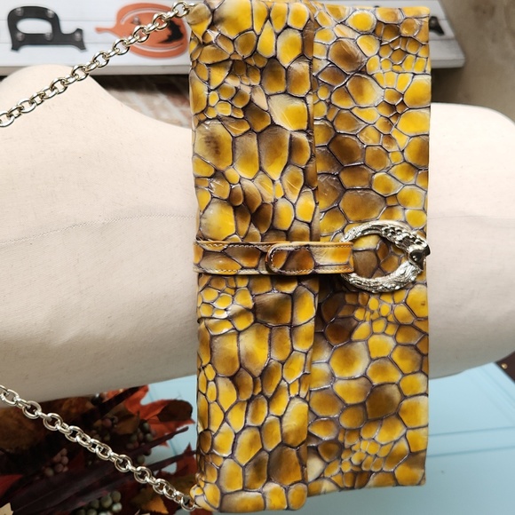 Liberty of London Croco Evening Clutch with Silver-tone Hardware - Picture 2 of 16